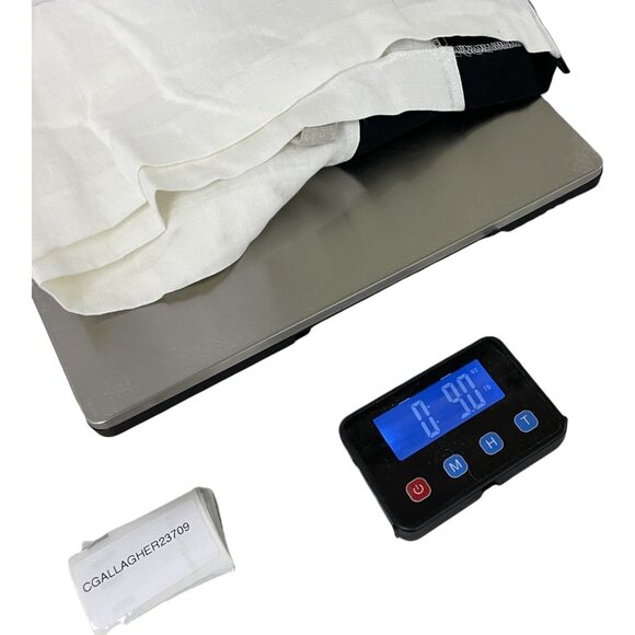 Massimo Dutti Womens Midi Dress XS White Black Linen Sleeveless 6698/231 NWT - Picture 9 of 9